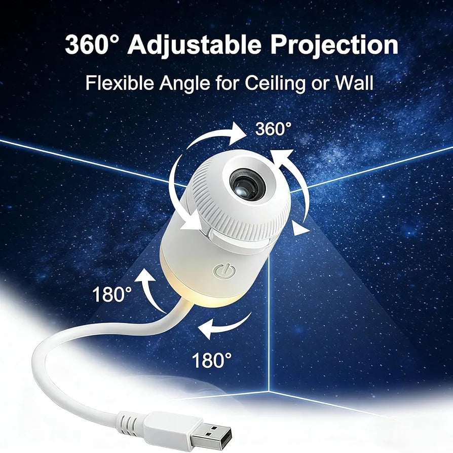 2-in-1 Galaxy Star Projector & Night Light