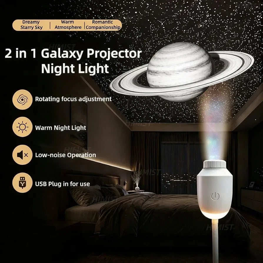 2-in-1 Galaxy Star Projector & Night Light